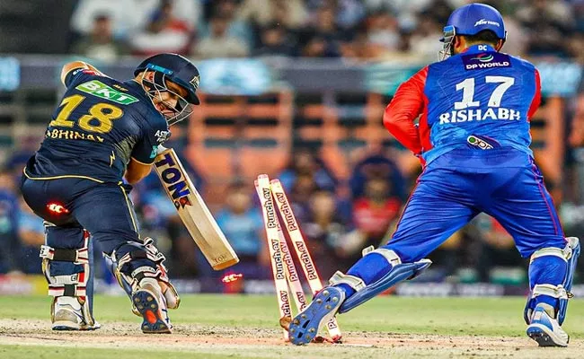 IPL 2024 GT VS DC: Rishabh Pant Great Work Behind Stumps, Two Stump Outs And One Catch - Sakshi