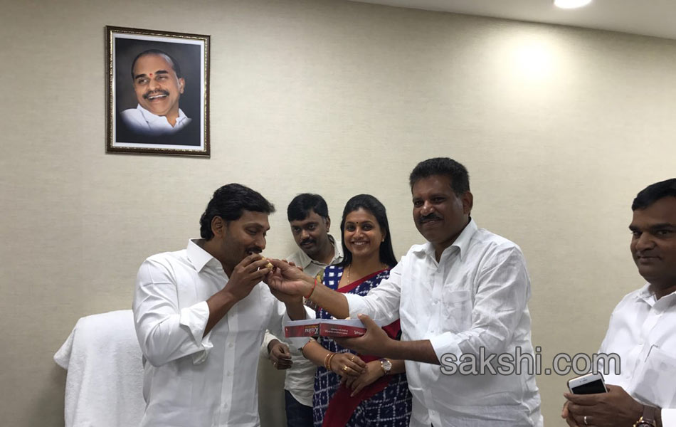 YSRCP leaders celebrates gopalreddy wining at amaravathi - Sakshi