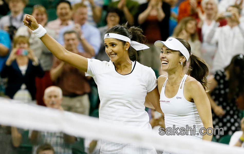 Sania Mirza Martina Hingis Win Womens Doubles Title - Sakshi