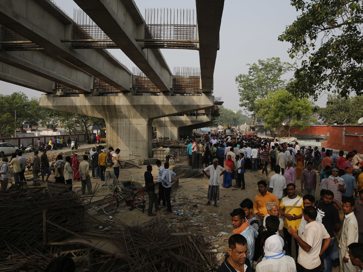 Under Construction Flyover Collapses in Varanasi - Sakshi