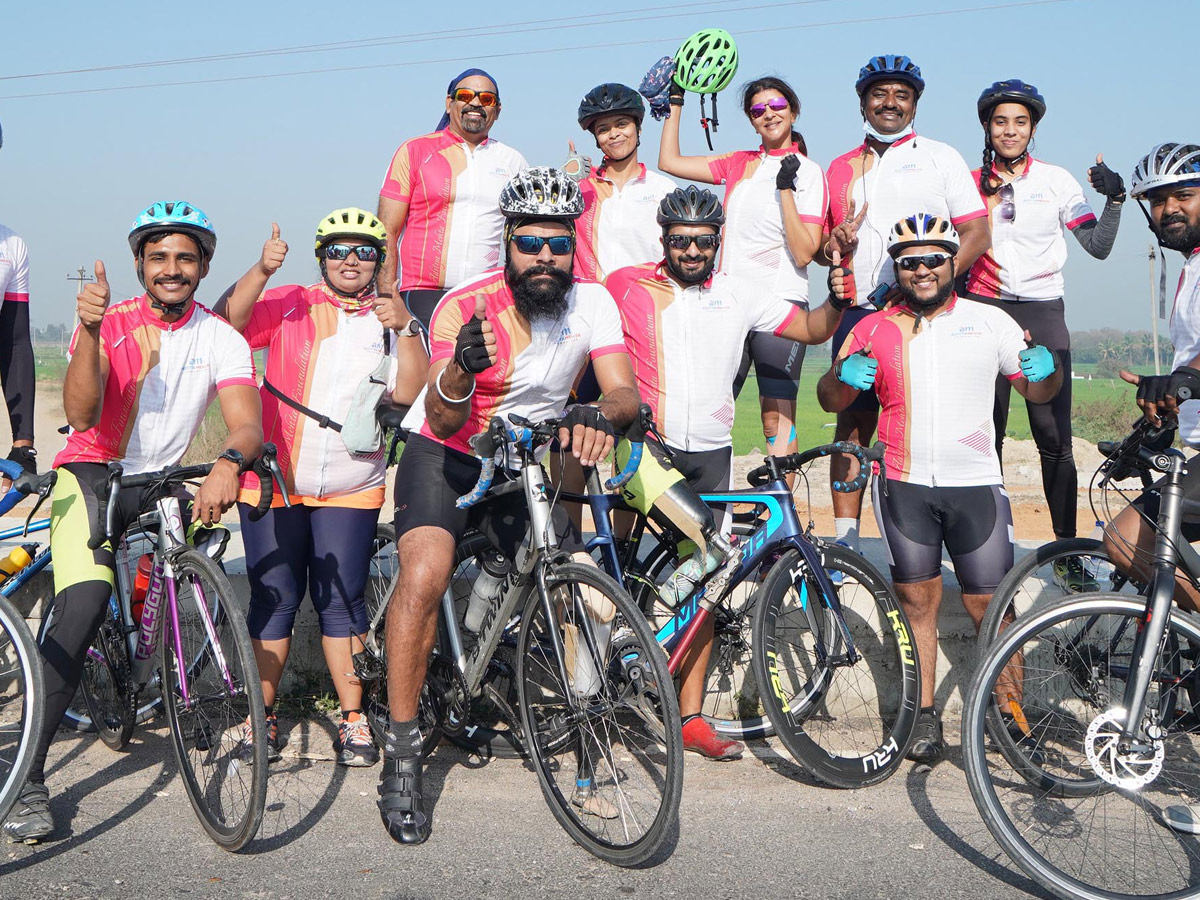 Manchu Lakshmi Completes 100km Cycle Ride Photo Gallery - Sakshi