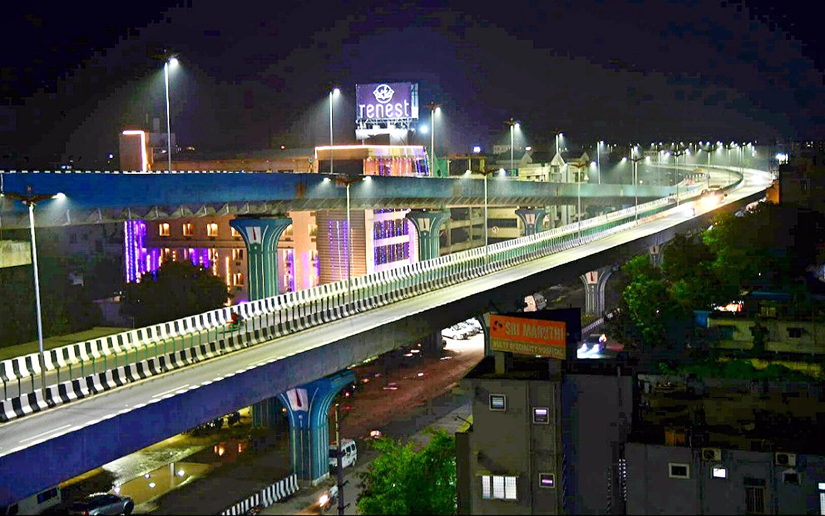 Srinivasa Setu Flyover Lighting In Tirupati - Sakshi