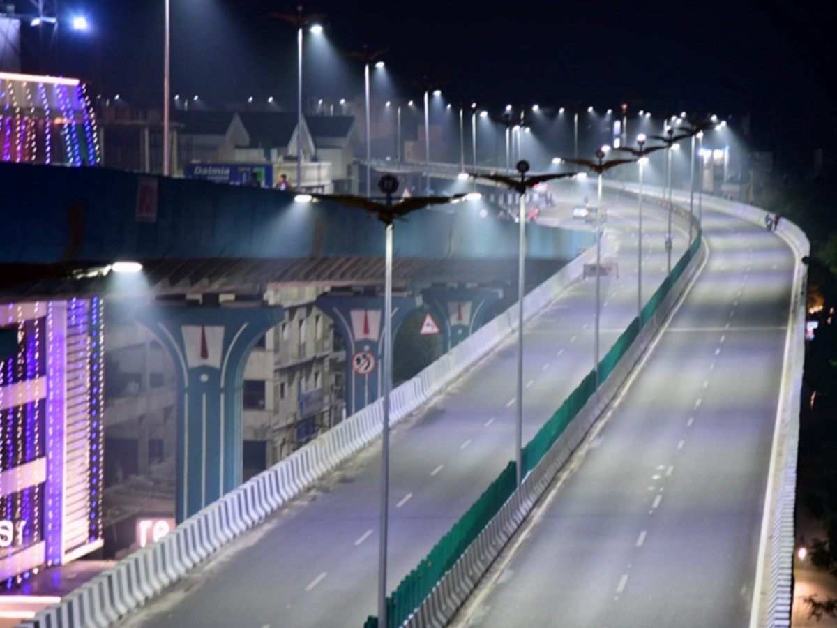 Srinivasa Setu Flyover Lighting In Tirupati - Sakshi