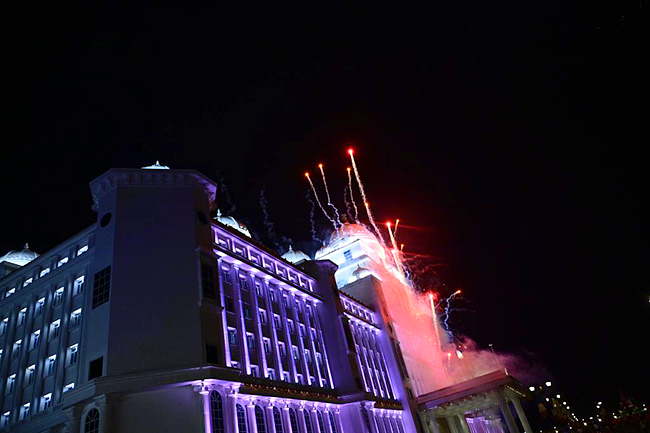 Telangana New Secretariat Laser Show Photos - Sakshi
