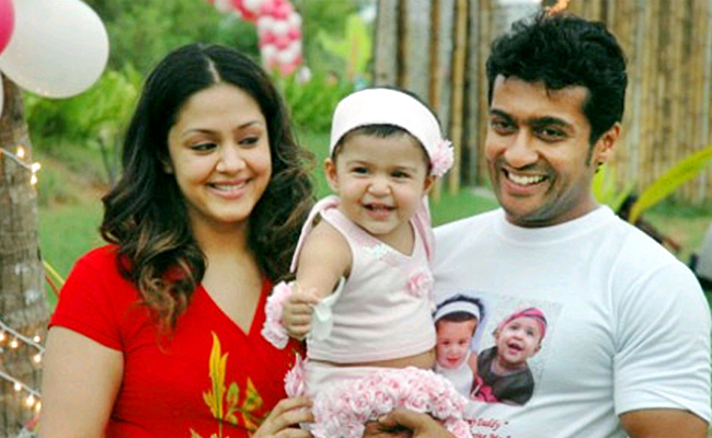 Hero Suriya With his Son and Daughter Photos - Sakshi