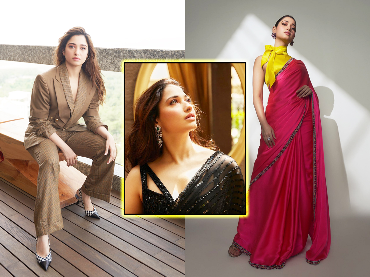 Take A Look At Milky Beauty Tamanna Lightning In Extracted Modern Dresses - Sakshi