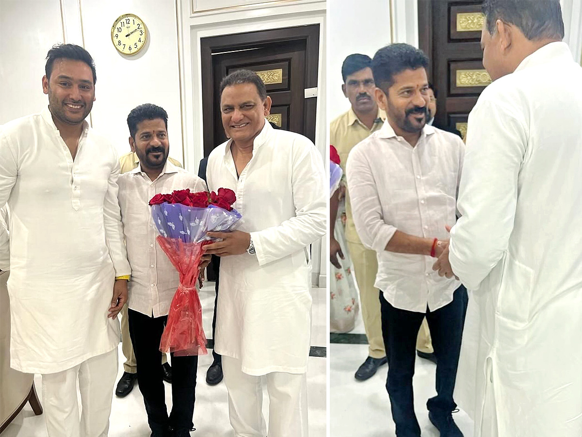 Azharuddin Meets Telangana CM Revanth Reddy And ministers - Sakshi