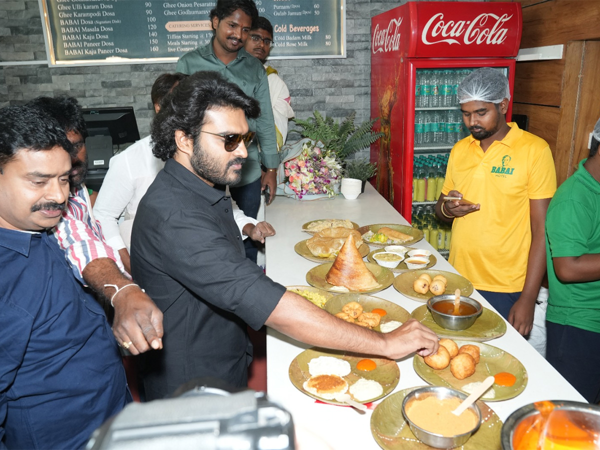 Kiran Abbavaram Launches Babai Hotel Photos - Sakshi
