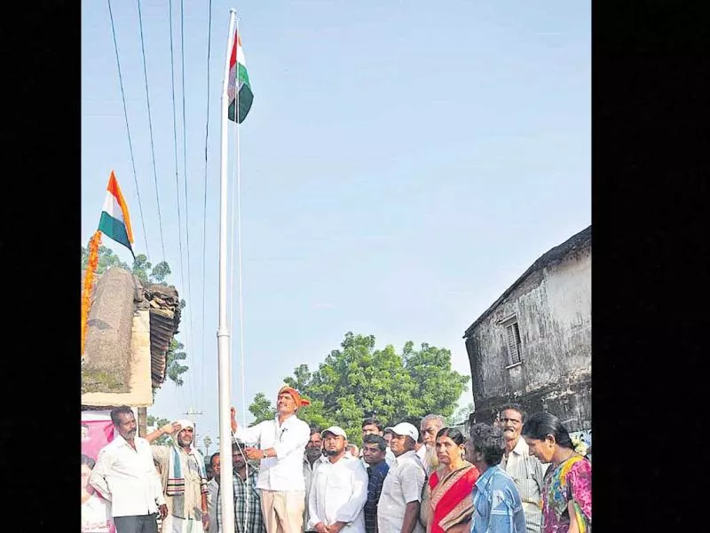 flag hosting on vijayadasami
