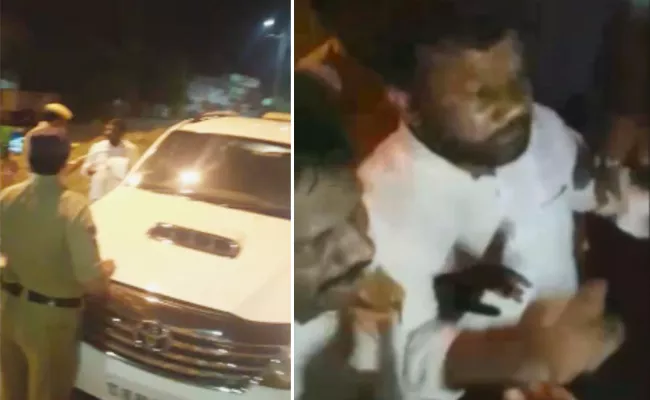 JAC chairman Gajjala Kantham Caught in Drunk & Drive in karimnagar - Sakshi
