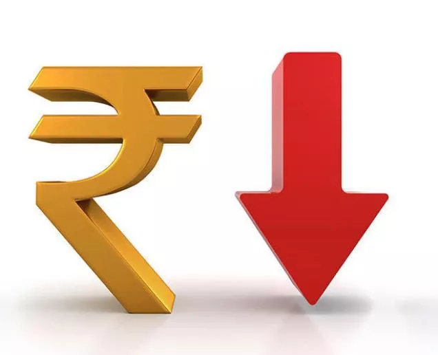 Rupee weakens by 12 paise to 63.61 as trade deficit widens - Sakshi