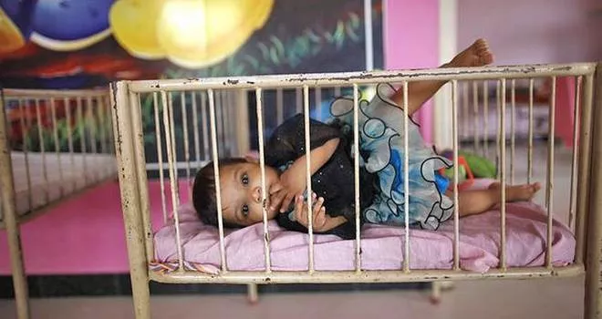 neglecting children's infant home building - Sakshi
