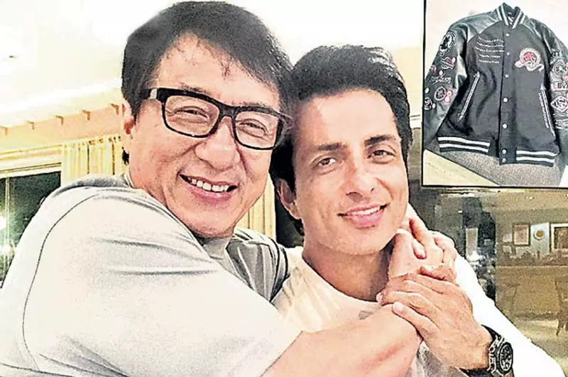 Jackie Chan surprises Sonu Sood by sending a limited edition jacket and a personalised handwritten note - Sakshi