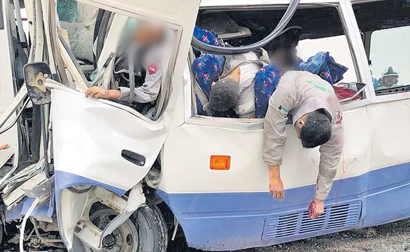 Seven Indians among 15 killed in Kuwait bus collision - Sakshi