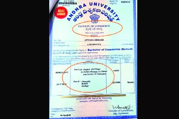  Minister Ganta Srinivasa Rao Serious Over Wrong Educational Certificate - Sakshi