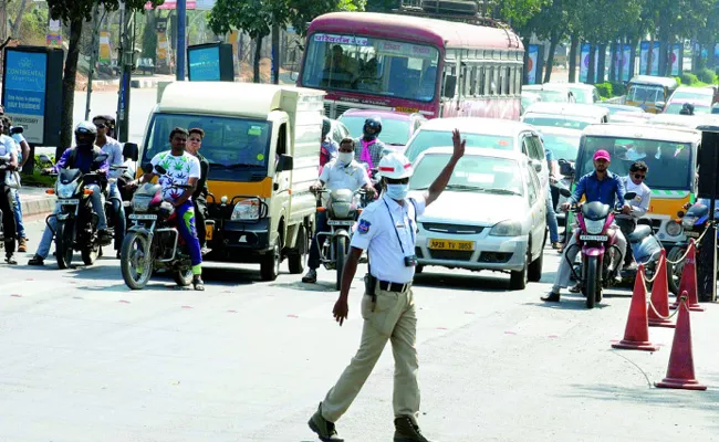 Traffic Restrictions On The Raj Bhavan Road On Thursday - Sakshi