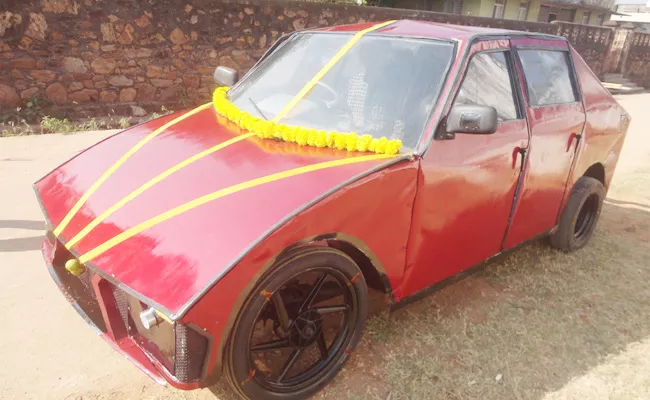 Polytechnic Student Janapareddy Designed Car From Auto - Sakshi
