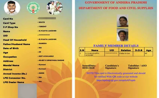 Otherwise Ration Cards Are Not Eligible For Government Schemes - Sakshi