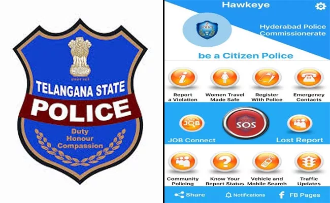 TS Police Has Updated hawk i Service With SOS To Speed Up Dial 100  - Sakshi