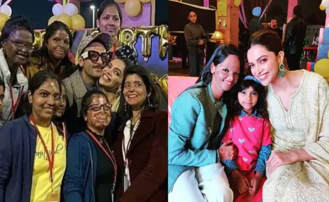 Deepika Padukone Celebrates Her Birthday With Ranveer And Acid Attack Survivors - Sakshi