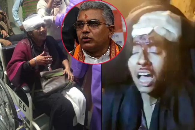 Blood Or Paint On JNU Student Head Bengal BJP Chief Comments - Sakshi