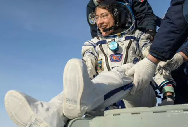 NASA Astronaut Returns to Earth After longest Mission By Woman - Sakshi