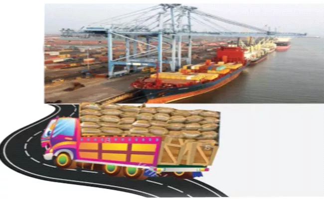 PDS Rice Smuggling From Krishnapatnam Port - Sakshi