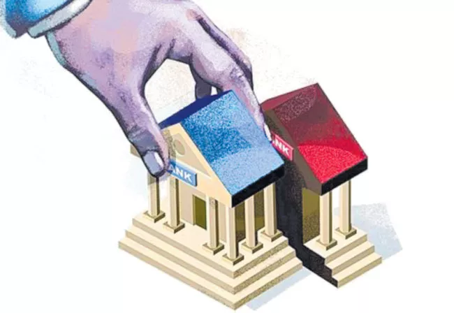 Merger of 10 PSU banks into 4 effective from April 2020 - Sakshi