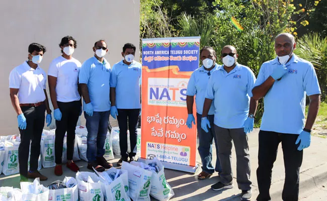 NATS Donates Food items to needy in Tampa Bay - Sakshi