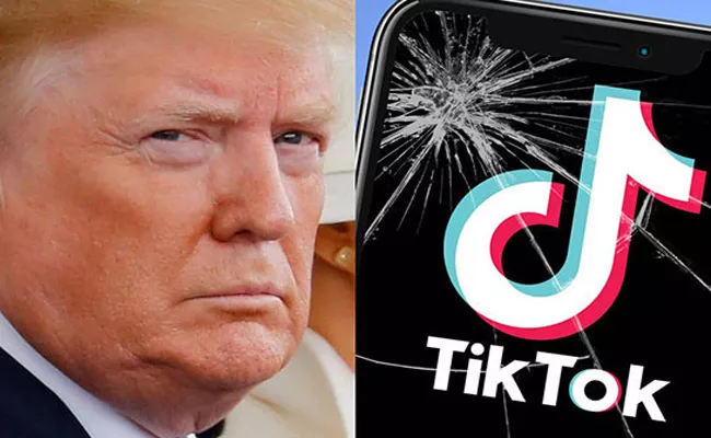 US president Donald Trump confirms banning Chinese app TikTok - Sakshi