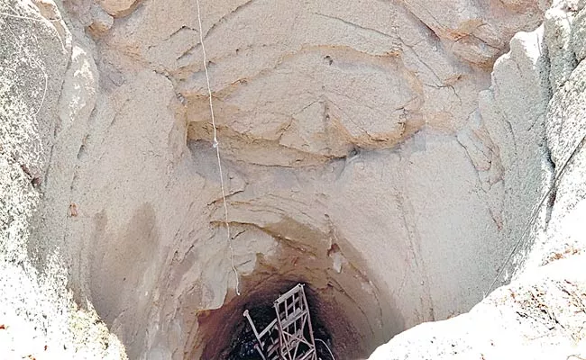 Crane Fell Into Well In Husnabad - Sakshi