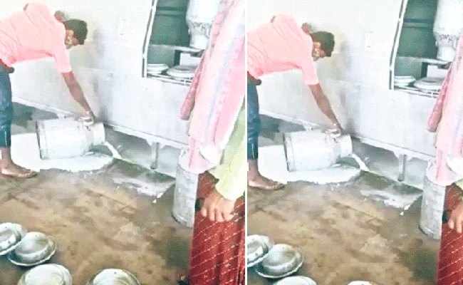 Two Thousand Milk Wasted In Dodballapur - Sakshi