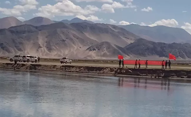 Chinese Protest Against Dalai Lamas Birthday Celebrations At Ladakh Demchok Region - Sakshi