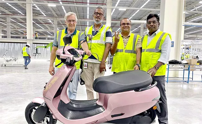 Bhavish Aggarwal Shared First Ola Electric Scooter - Sakshi