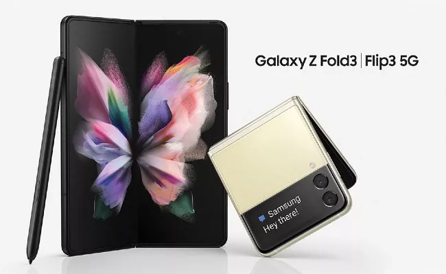 Samsung Galaxy Z Fold 3, Z Flip 3 Foldable Phones Launched in India - Sakshi