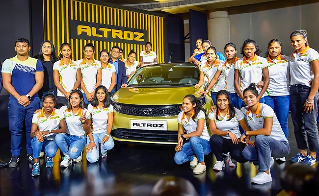 Tata Motors gifts 24 Indian Olympians an Altroz each - Sakshi