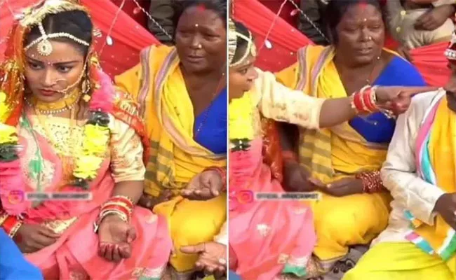 Viral: Angry Bride Beats Groom For Chewing Tobacco During Wedding - Sakshi