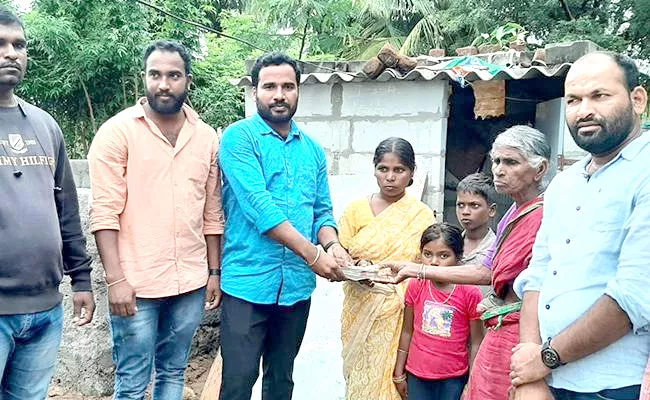 Family Living In Toilet: Sakshi Affect Donors Helped To New House