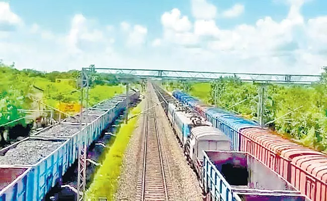 South Central Railway: Two Kilometers Long Heavy Goods Train - Sakshi