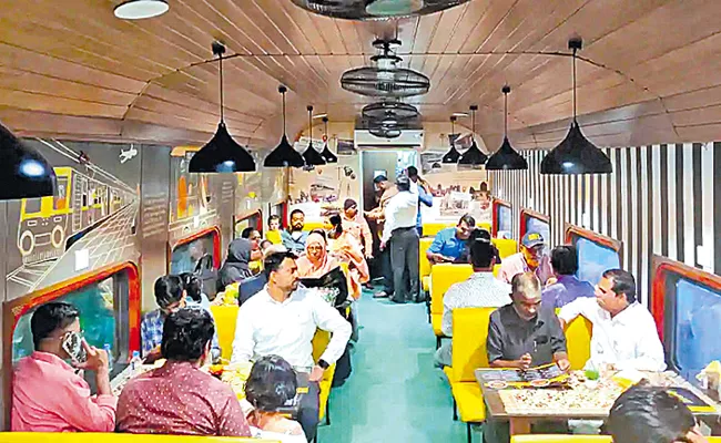 Central Railway Opens Restaurant On Wheels At CST - Sakshi