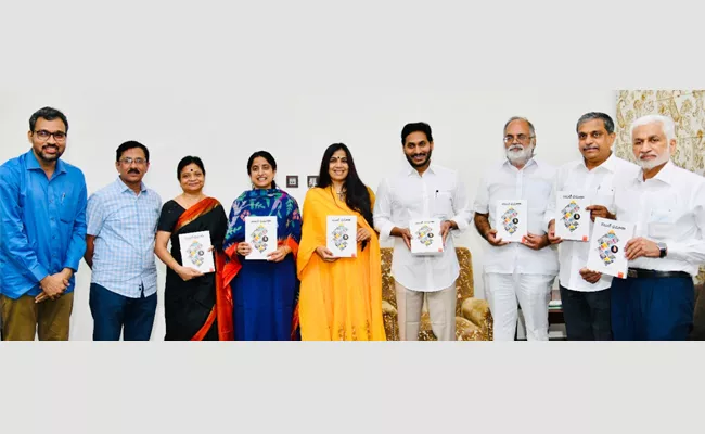 AP CM YS Jagan Launches Double Dhamaka Book at Tadepalli - Sakshi