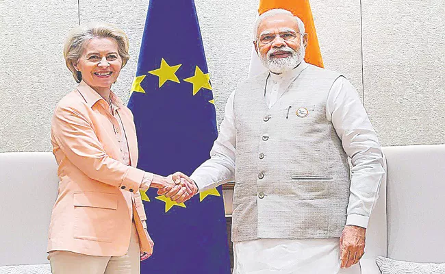 PM Modi to meet EU Chief Ursula von der Leyen - Sakshi