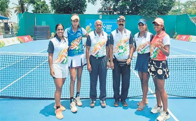 OU women lWins tennis title at Khelo India University Games - Sakshi