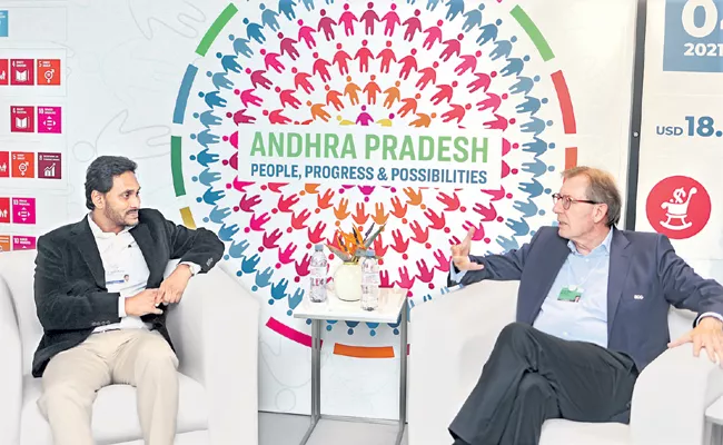 CM Jagan Davos Tour Andhra Pradesh manufacturing hub - Sakshi