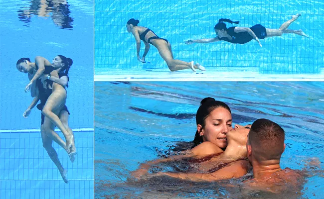 US Swimmer Anita Alvarez Dramatic Rescue From Bottom Of Pool Viral - Sakshi