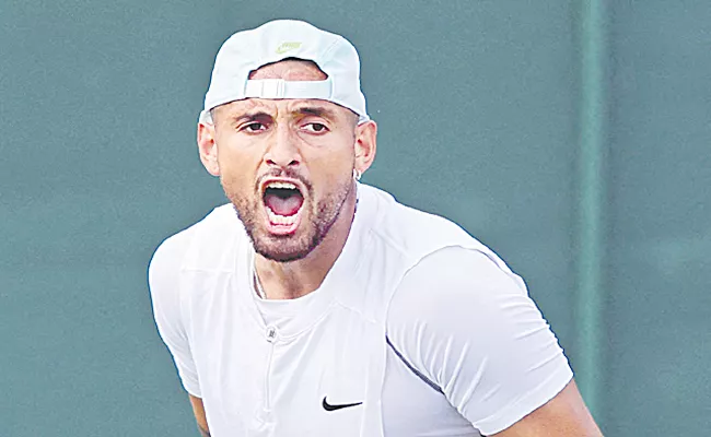 Wimbledon 2022: Nick Kyrgios punished for spitting at fan in Wimbledon - Sakshi