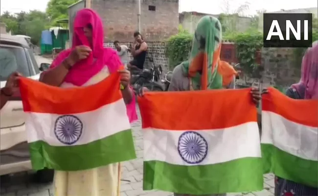 Forced To Buy Flag To Get Ration, Allege Haryana Villagers - Sakshi