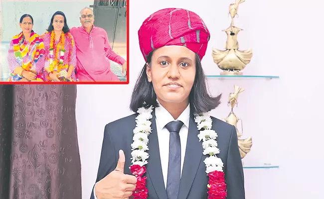 Daughter of high court judges driver ranks 66th in Rajasthan Judiciary Exams - Sakshi
