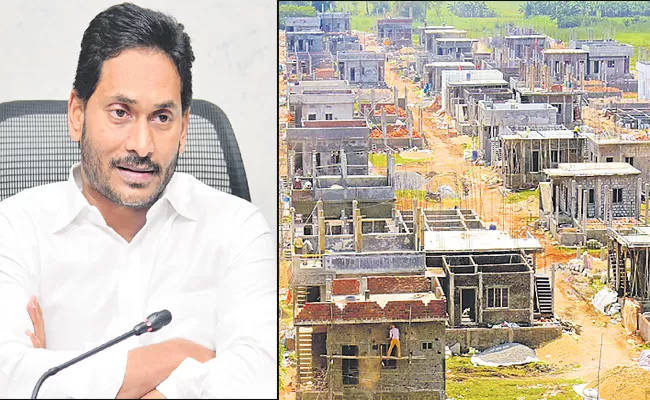 CM Jagan high-level review on progress of house construction to poor - Sakshi