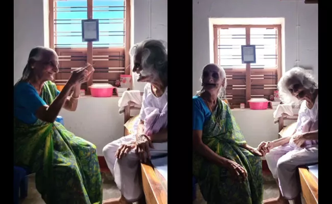Elderly Women Emotional Reunion Viral From Kerala - Sakshi